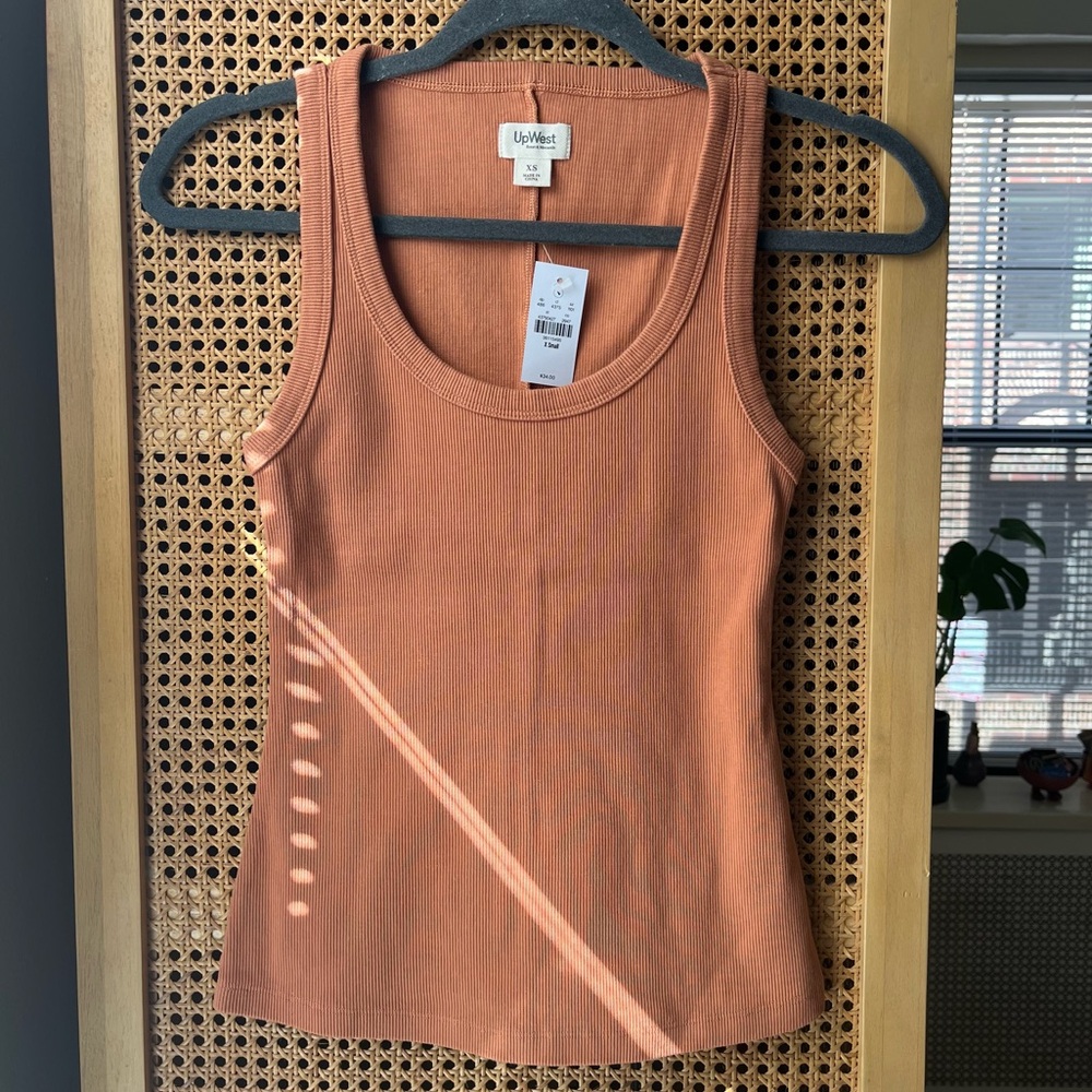 UpWest Terracotta Ribbed Tank